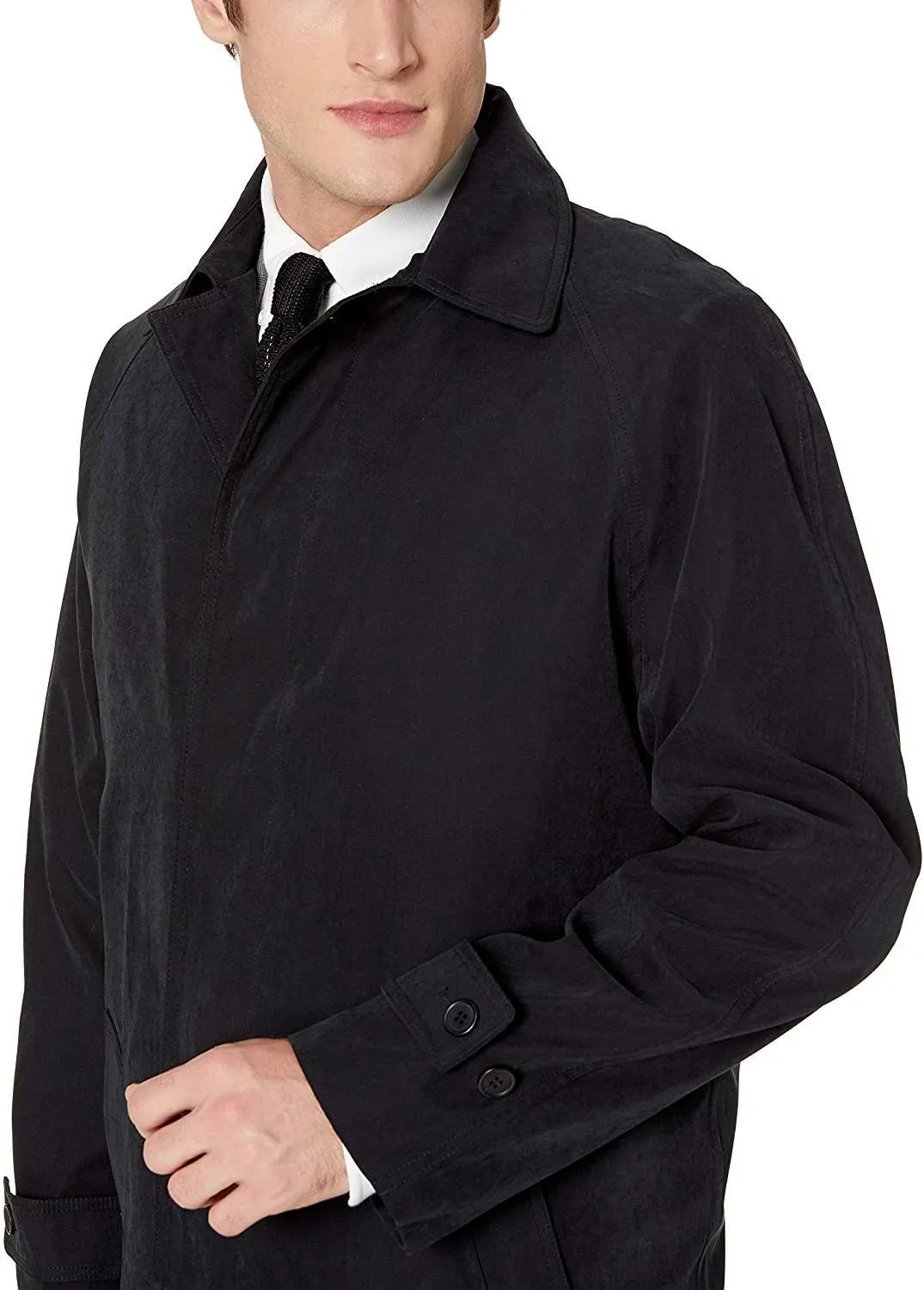 Adam Baker Men's Single Breasted Breasted Full Length Trench Coat All Year Round Raincoat