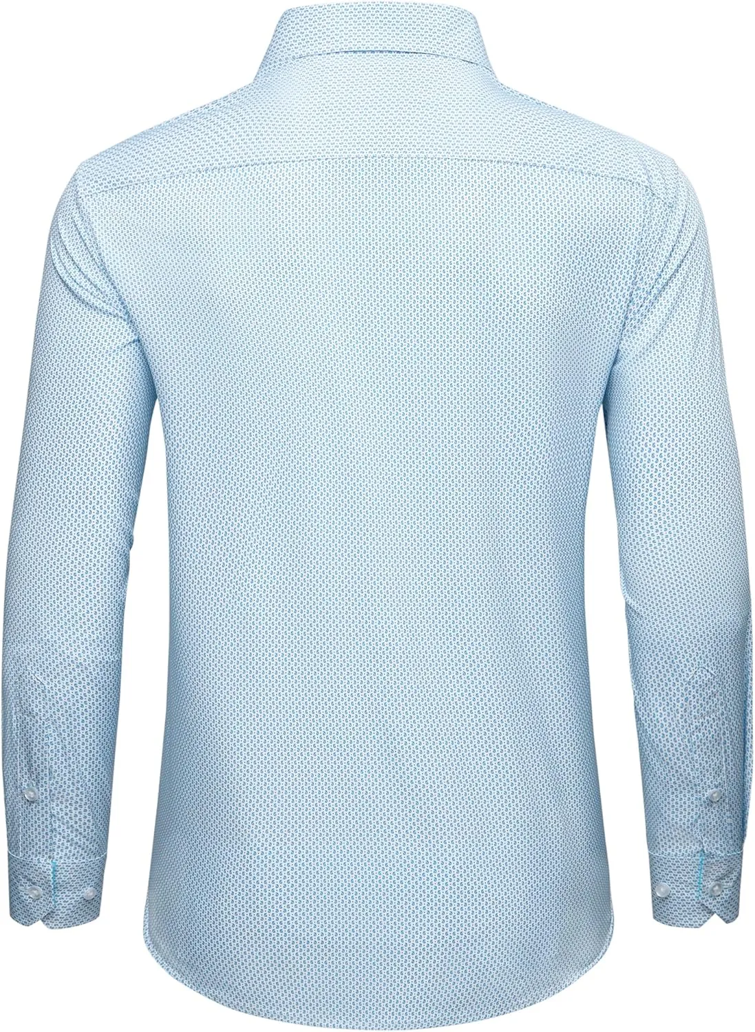 Alimens & Gentle Mens Dress Shirts Printed Button Down Shirt Long Sleeve Regular Fit Inner Collar Contrast Shirt Business