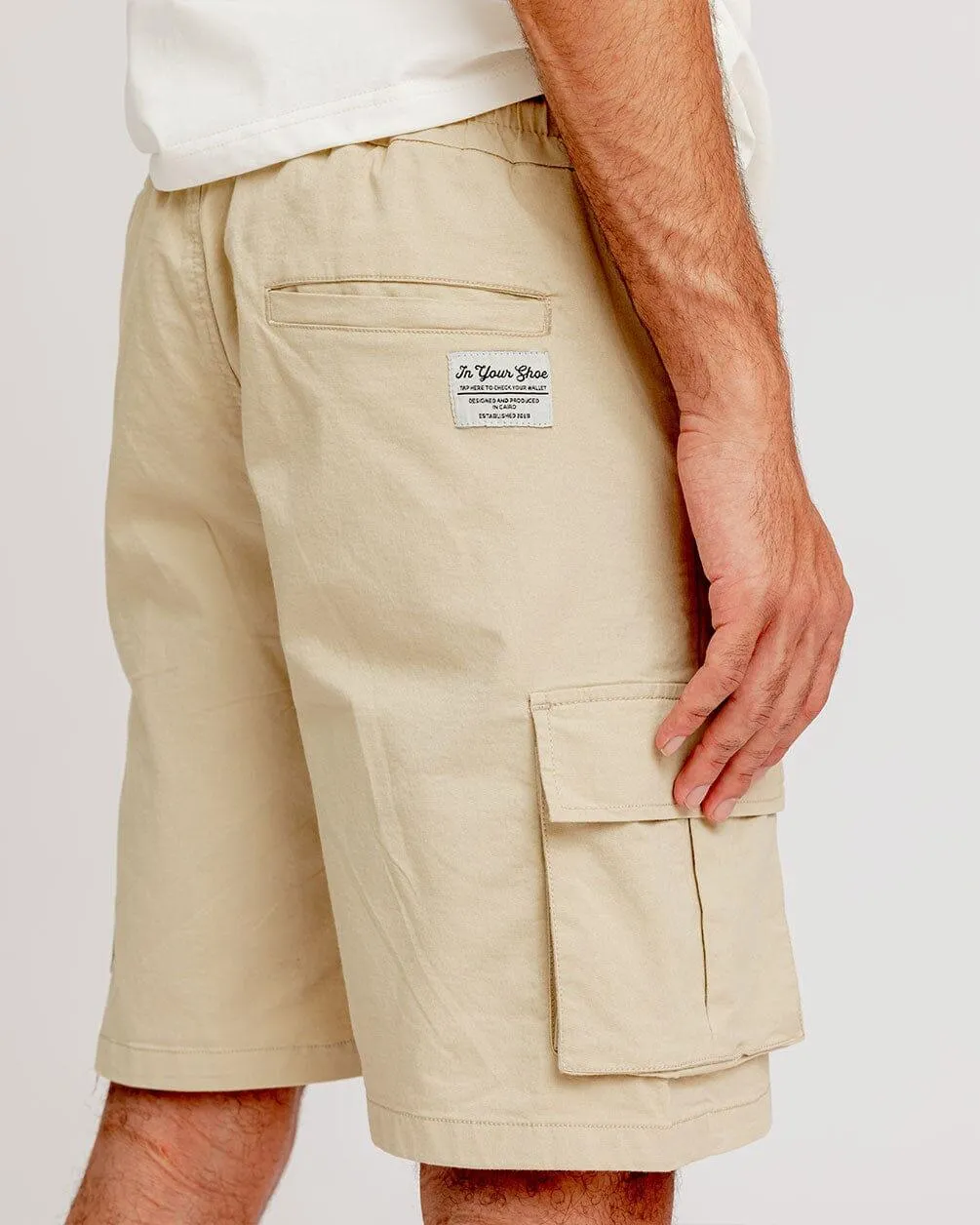 Beige Cargo Short