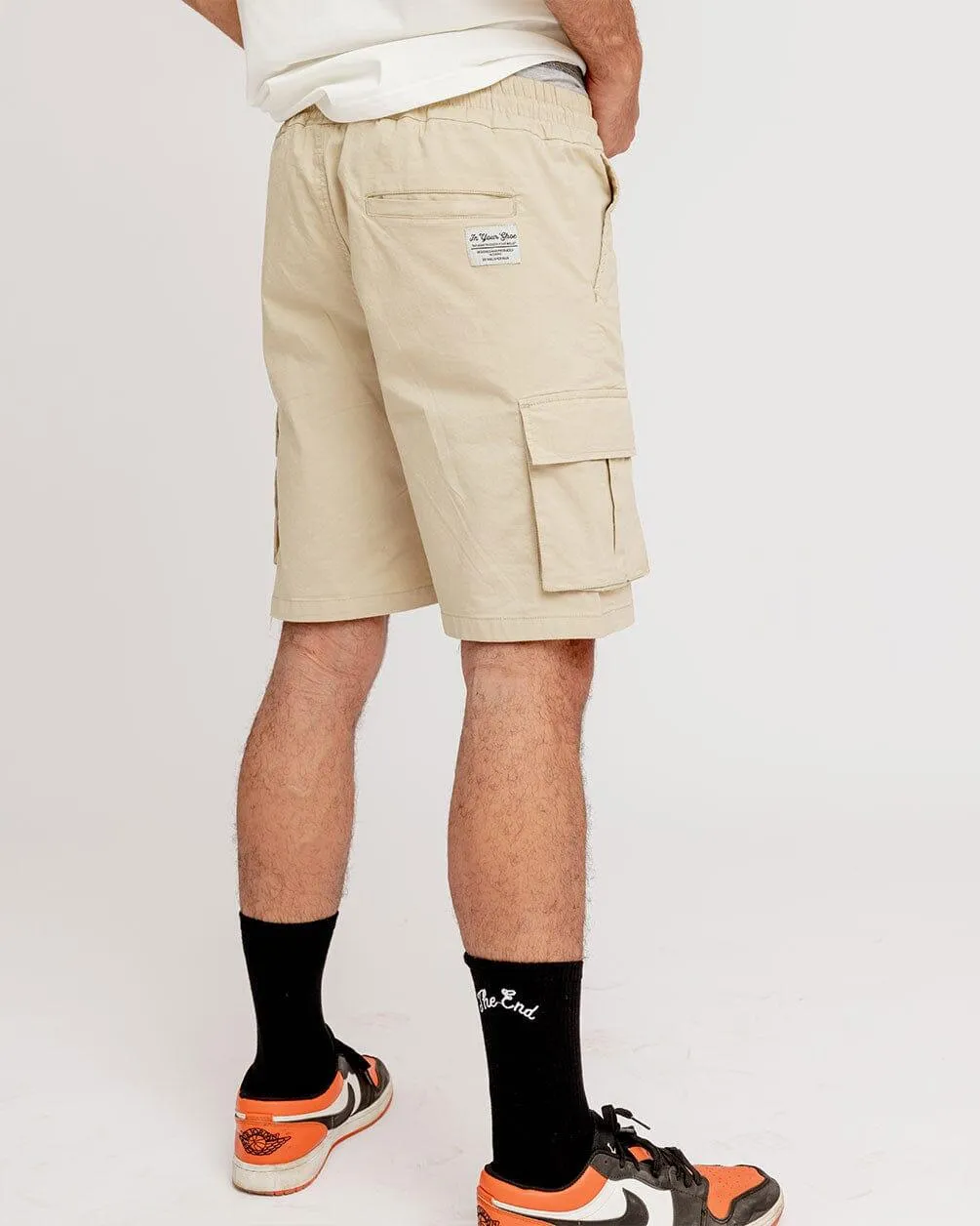 Beige Cargo Short
