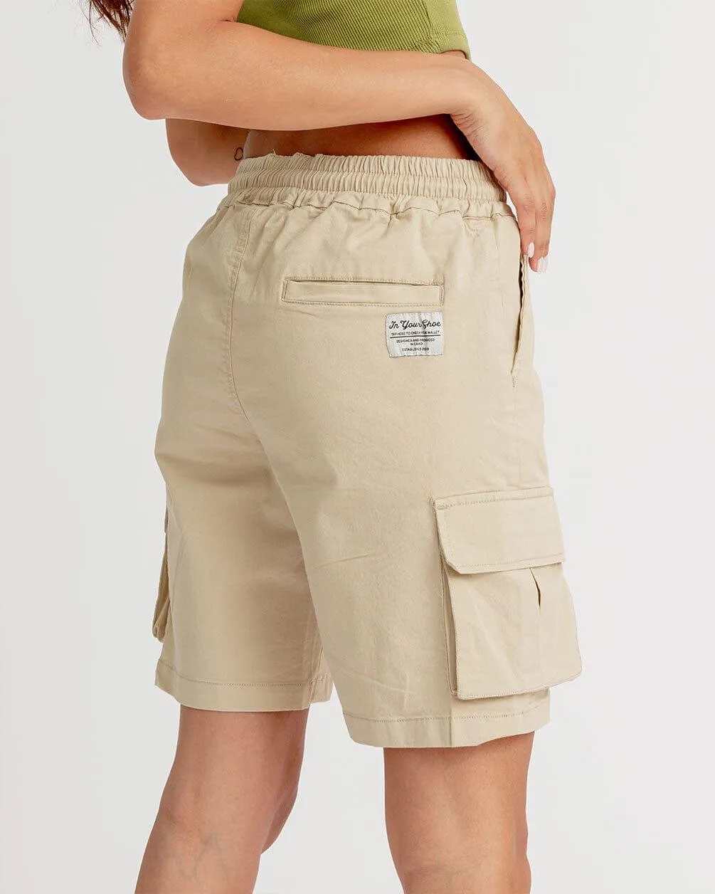 Beige Cargo Short