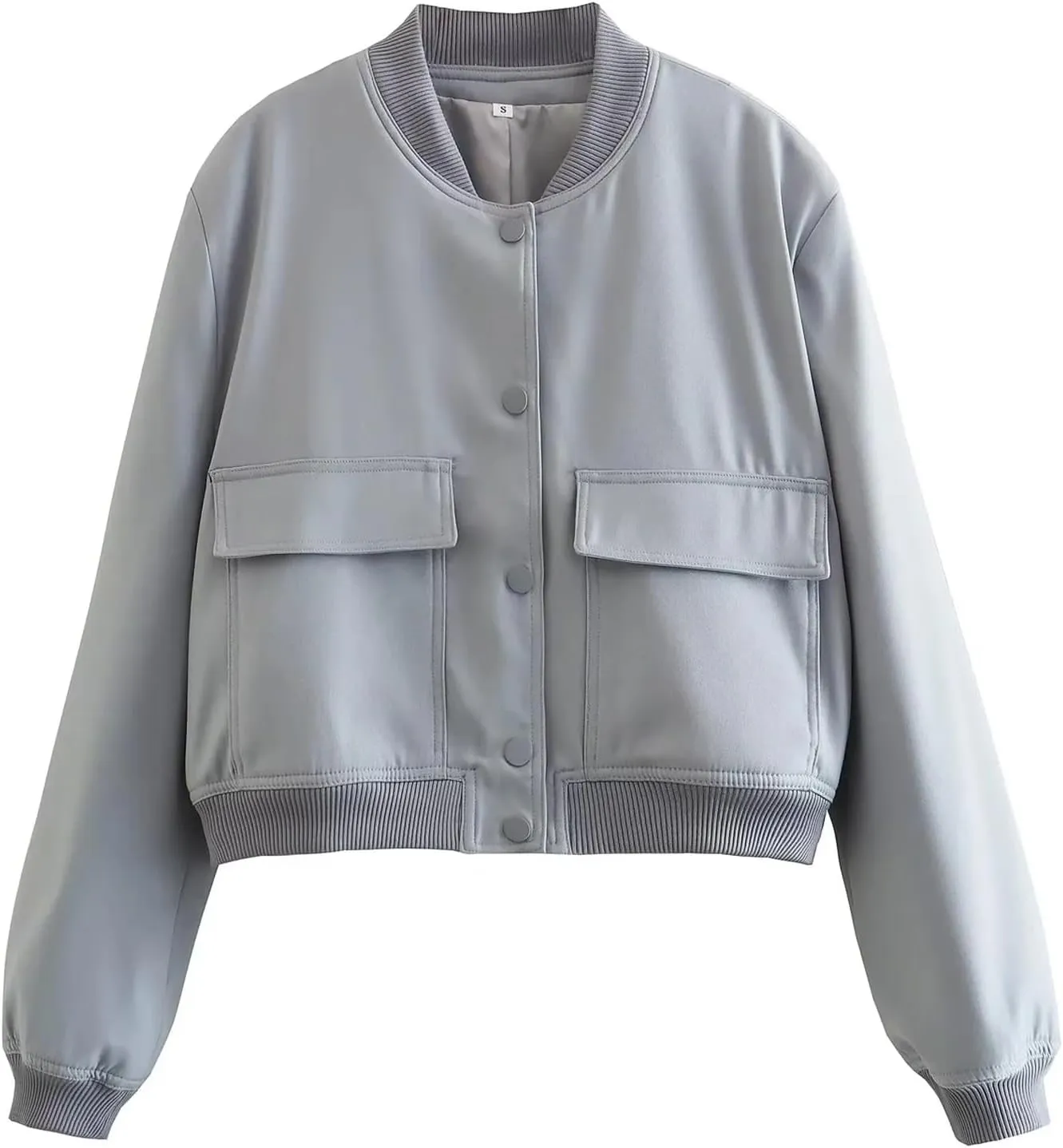 Bomber jacket Women Autumn Winter Cropped Jacket Black Brown Khaki Varsity Jacket Coat