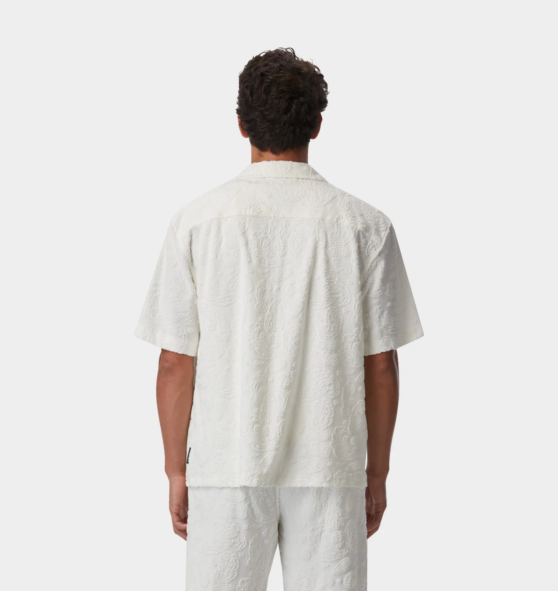 Box Cuban Collar Towel SS Shirt - Off White