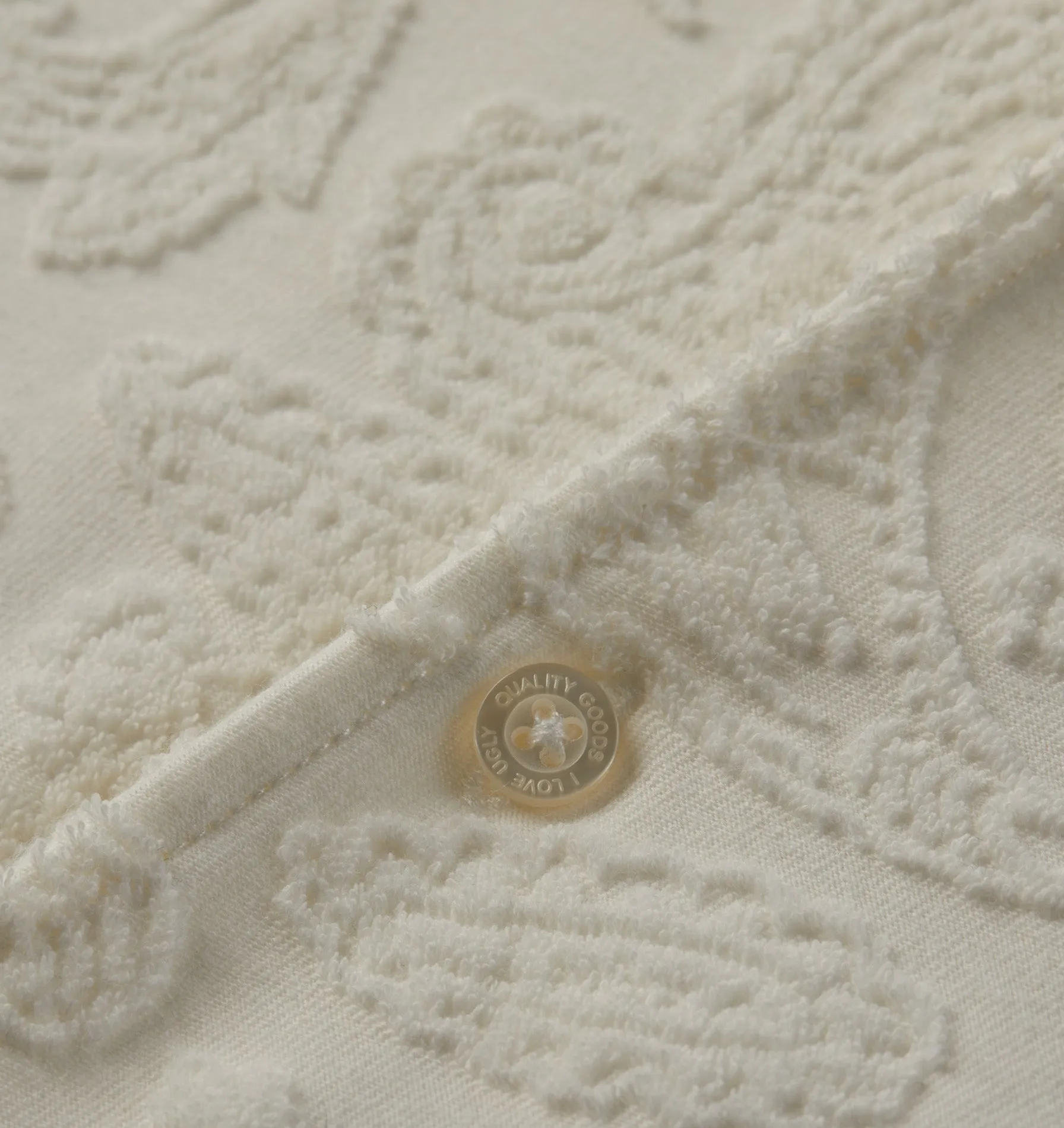 Box Cuban Collar Towel SS Shirt - Off White