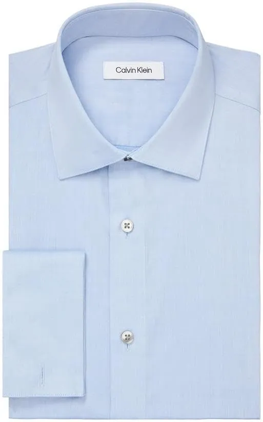Calvin Klein Men's Dress Shirt Herringbone Stretch