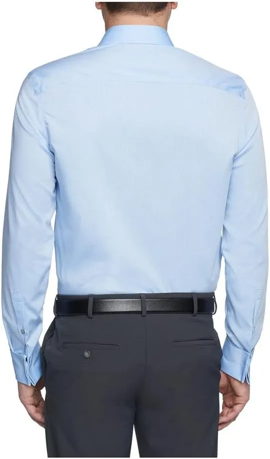 Calvin Klein Men's Dress Shirt Herringbone Stretch