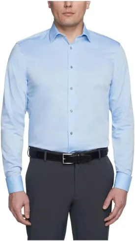 Calvin Klein Men's Dress Shirt Herringbone Stretch