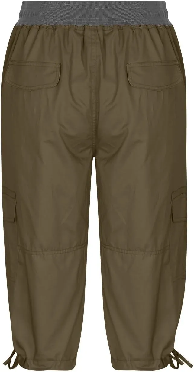 Cargo Pants for Women 2025 Lightweight Summer Petite High Waist Casual Shorts with Pockets Linen Hiking Capris