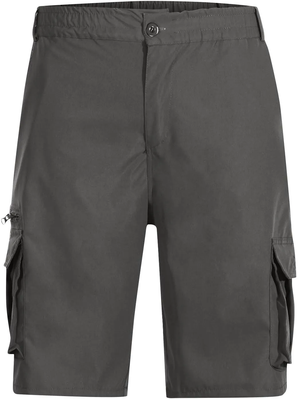 Cargo Shorts for Men Casual Summer Hiking Pants Elastic Waist Big and Tall Knee Length Multi-Pockets Bermuda Shorts