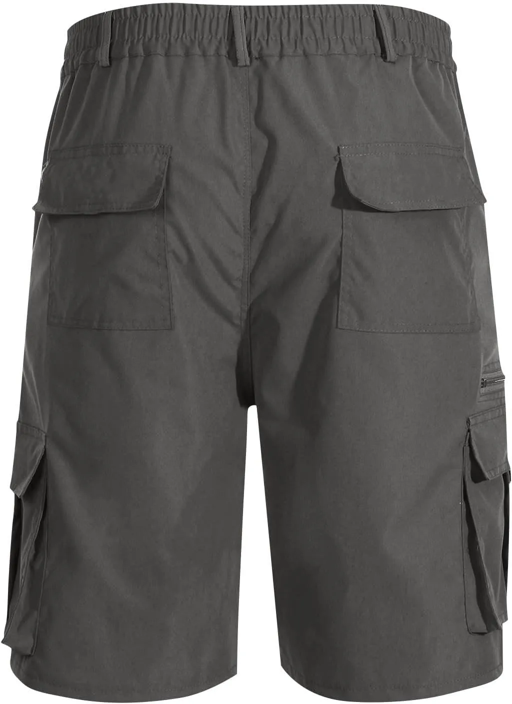 Cargo Shorts for Men Casual Summer Hiking Pants Elastic Waist Big and Tall Knee Length Multi-Pockets Bermuda Shorts