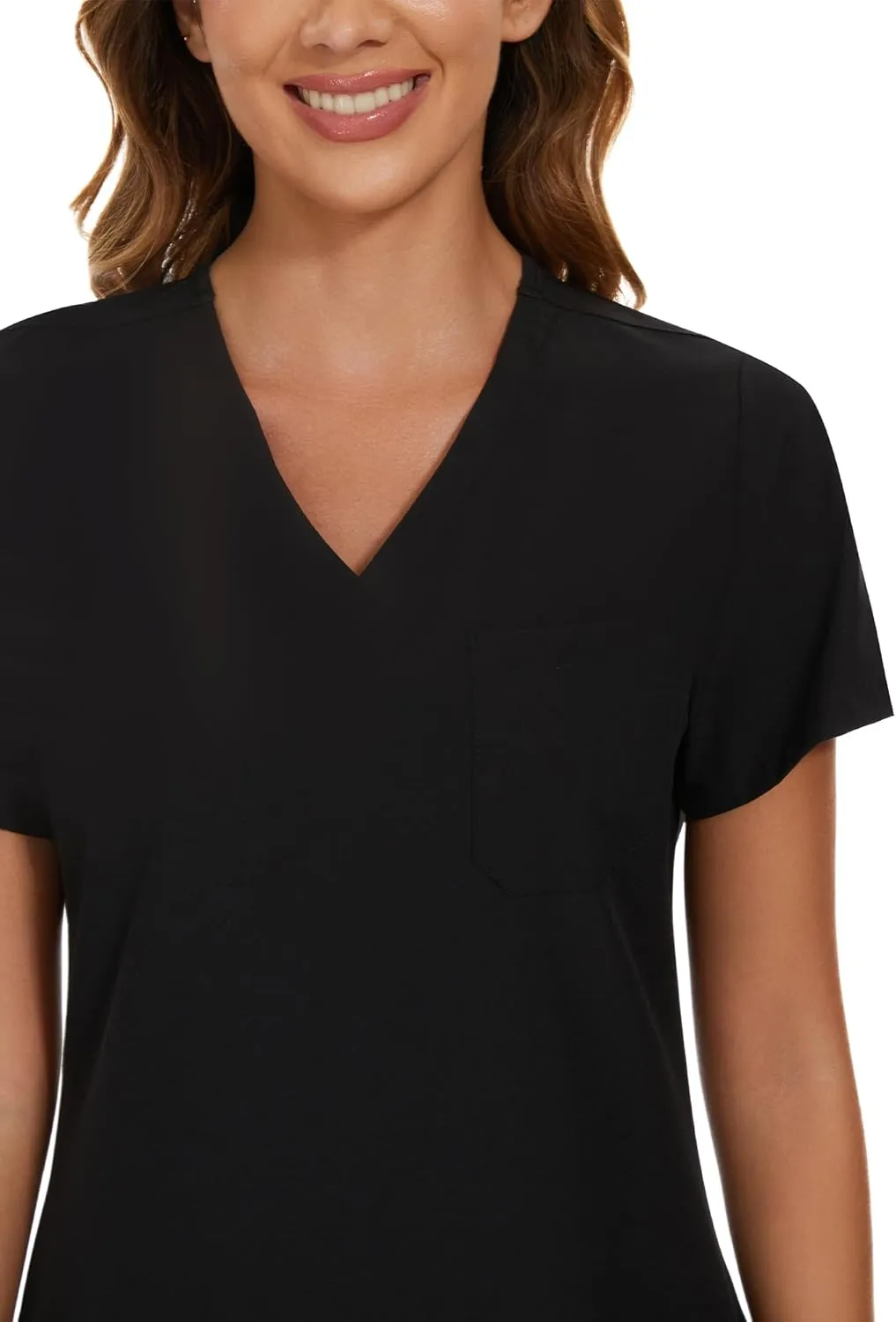 COZYFIT Scrubs for Women Set - Stretch V-Neck Scrub Top & Jogger Pant with 8 Pockets