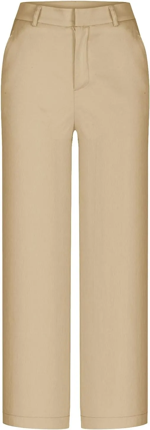 Dress Pants Women High Waisted Casual Business Office Pants Slacks Wide Leg Dressy Work Trousers with Pockets