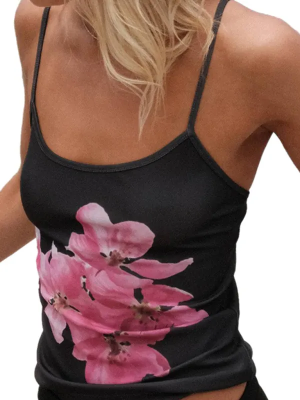 Eudora New Spring And Summer Contrasting Color Sexy Backless Slim Vest For Hot Girls