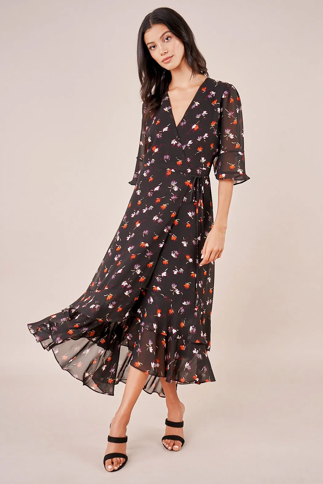 Fiore Floral Wrap Maxi Dress