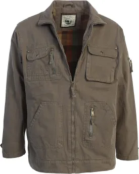 Gioberti Men's 100% Cotton Casual Outerwear Twill Multi Pocket Cargo Shirt Jacket