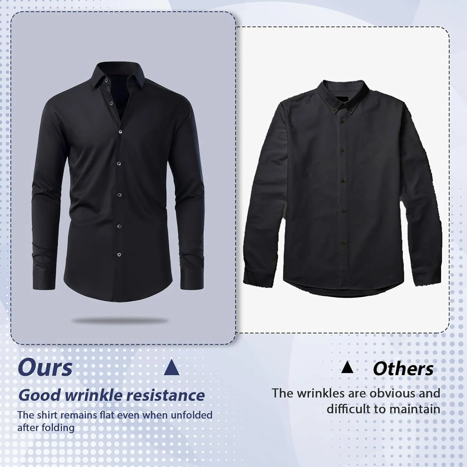 Gollnwe Men's Dress Shirt French Cuff Shirt for Men Slim Fit Stretch Spread Collar with Metal Cufflink