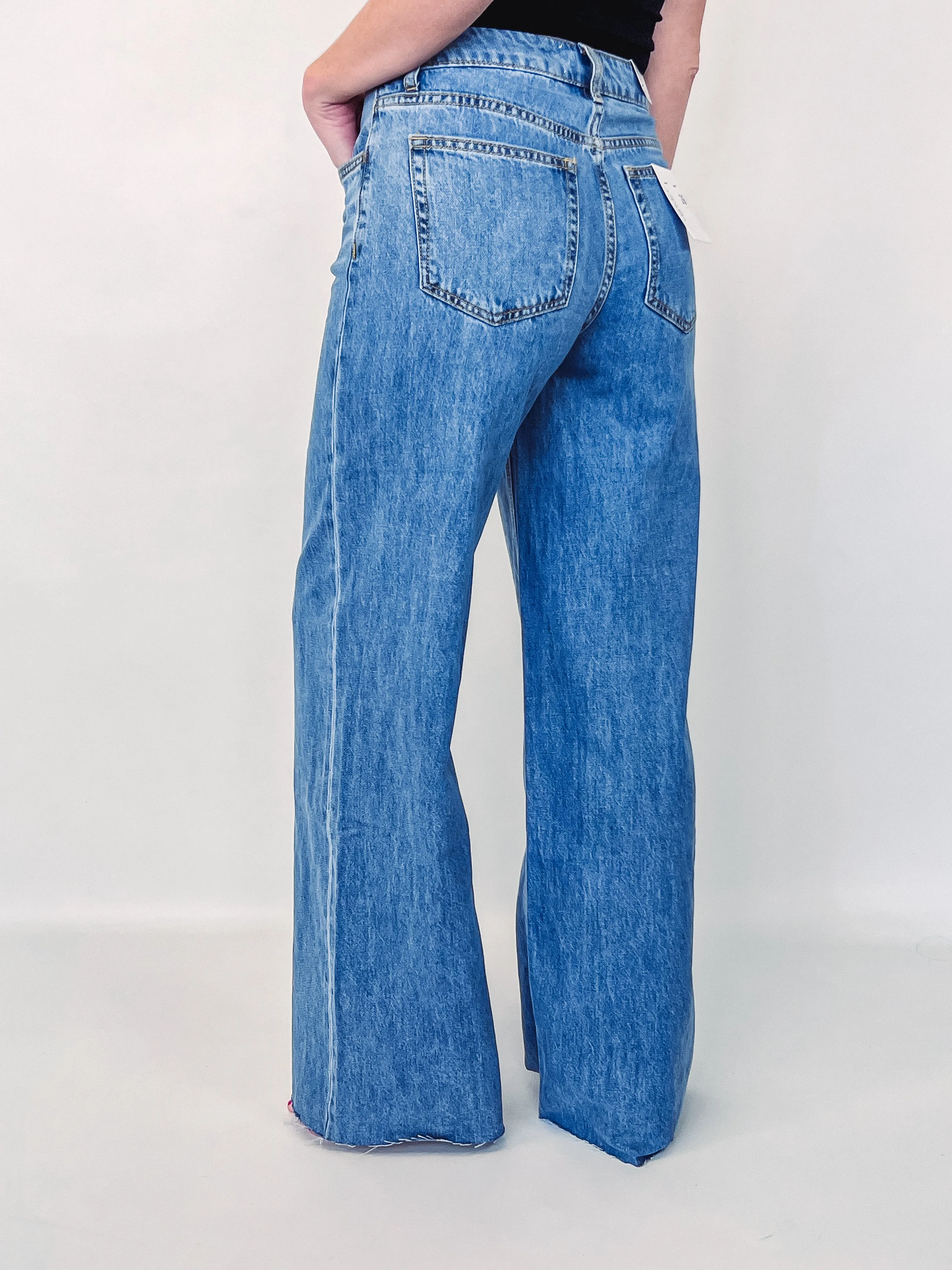 Hannah - High Rise Wide Leg Denim