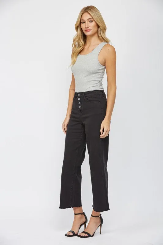 HIGH RISE WIDE CROP JEANS