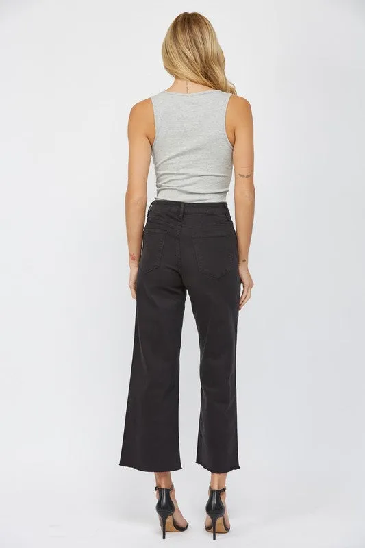 HIGH RISE WIDE CROP JEANS