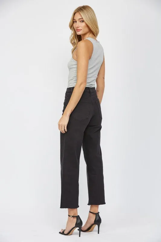 HIGH RISE WIDE CROP JEANS