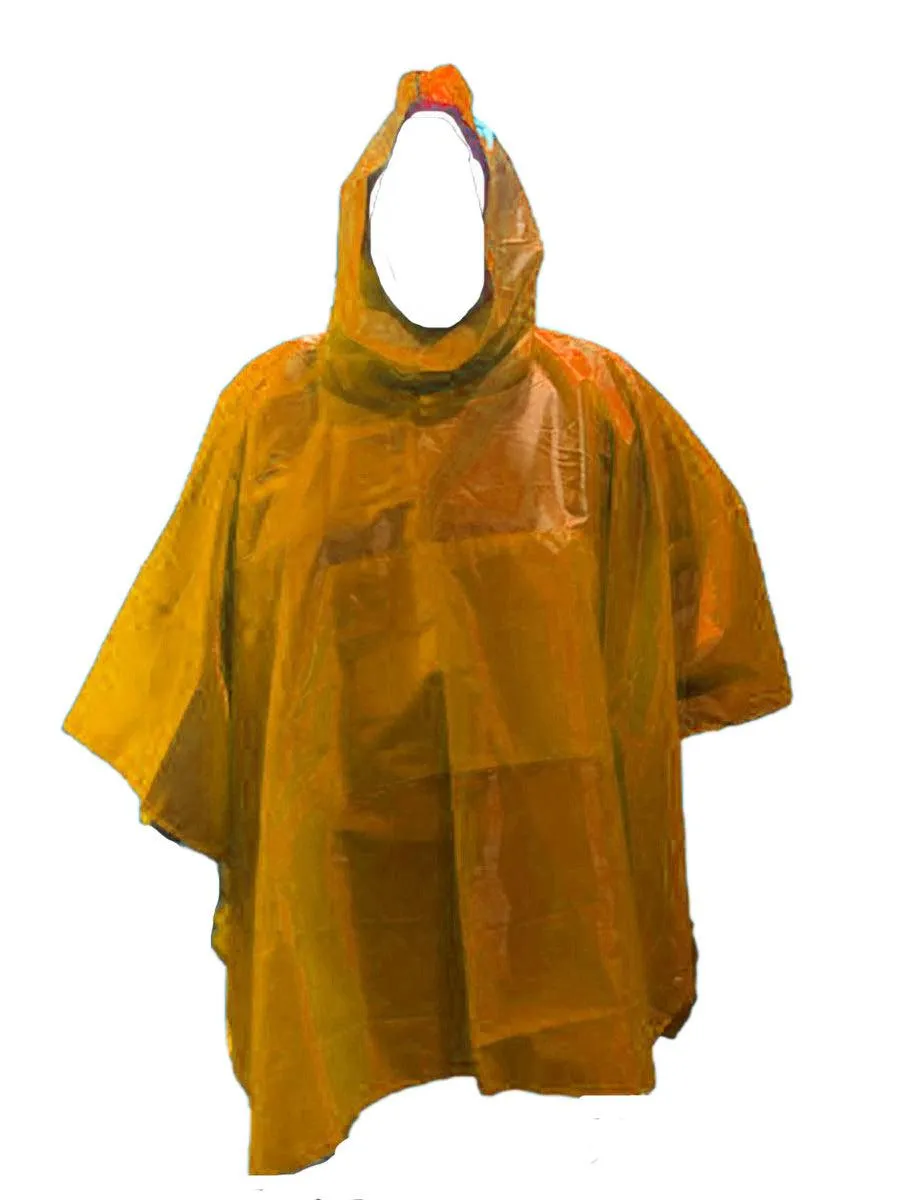Iridescent Packable Cowl Neck Rain Poncho