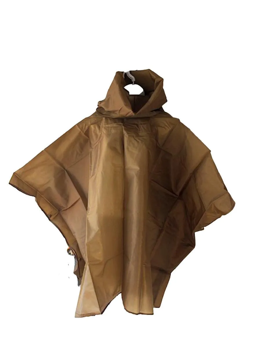 Iridescent Packable Cowl Neck Rain Poncho