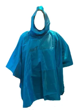 Iridescent Packable Cowl Neck Rain Poncho