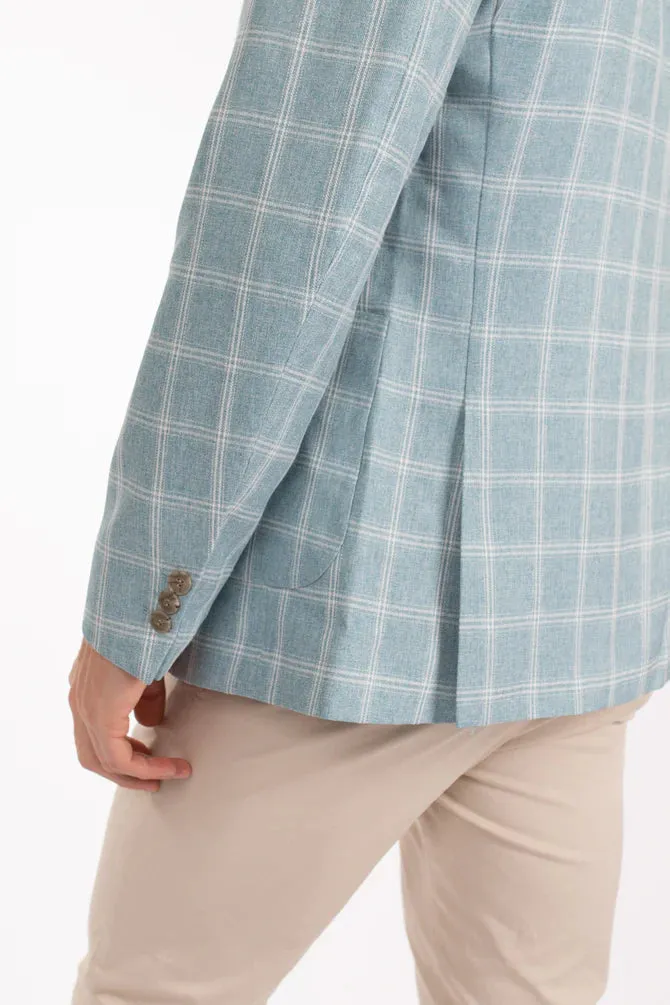 James Harper Check Blazer - Teal