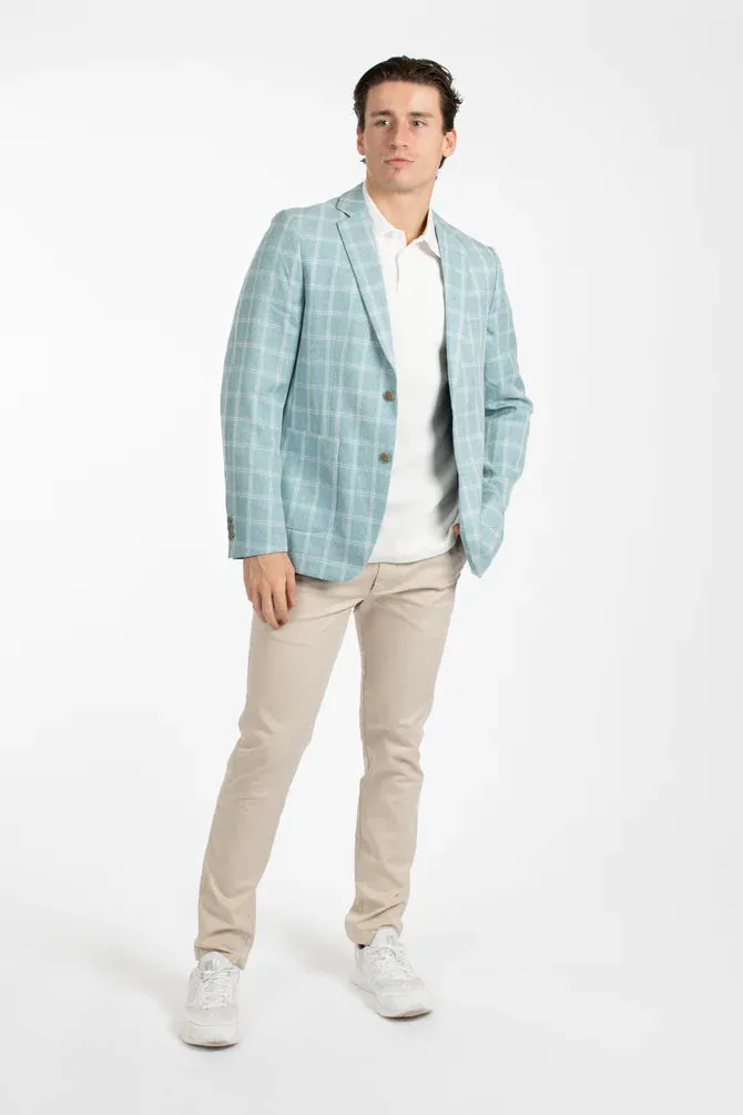 James Harper Check Blazer - Teal