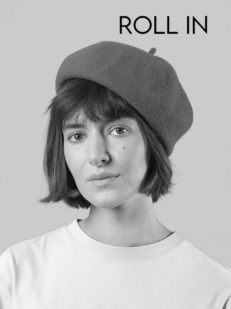 KOPKA Roll Up Woollen Beret - Black