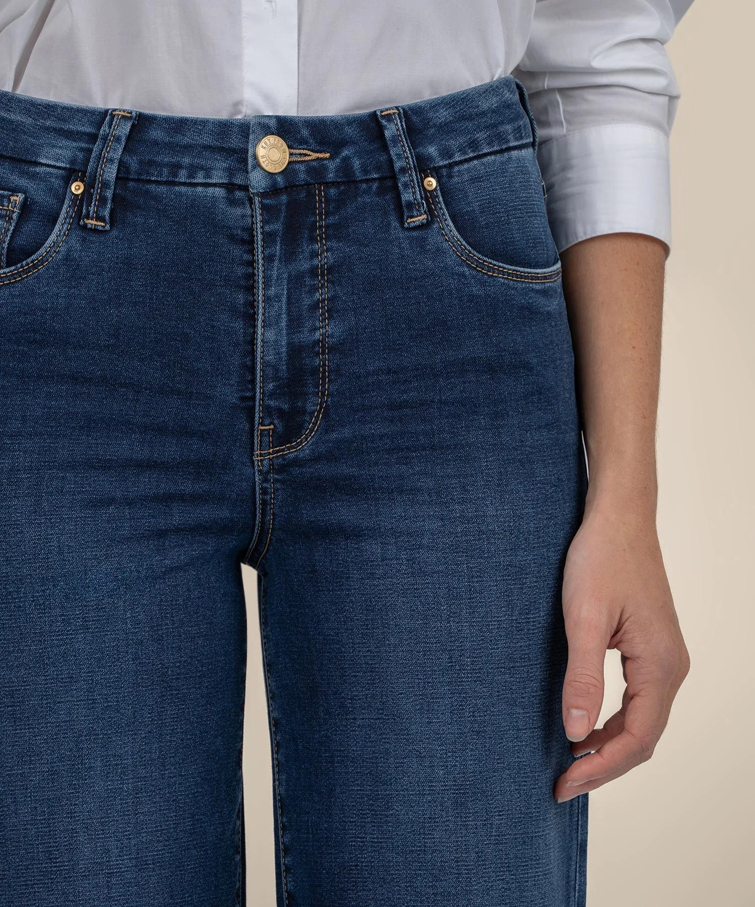 KUT- Meg High Rise Wide Leg Jean- Demure