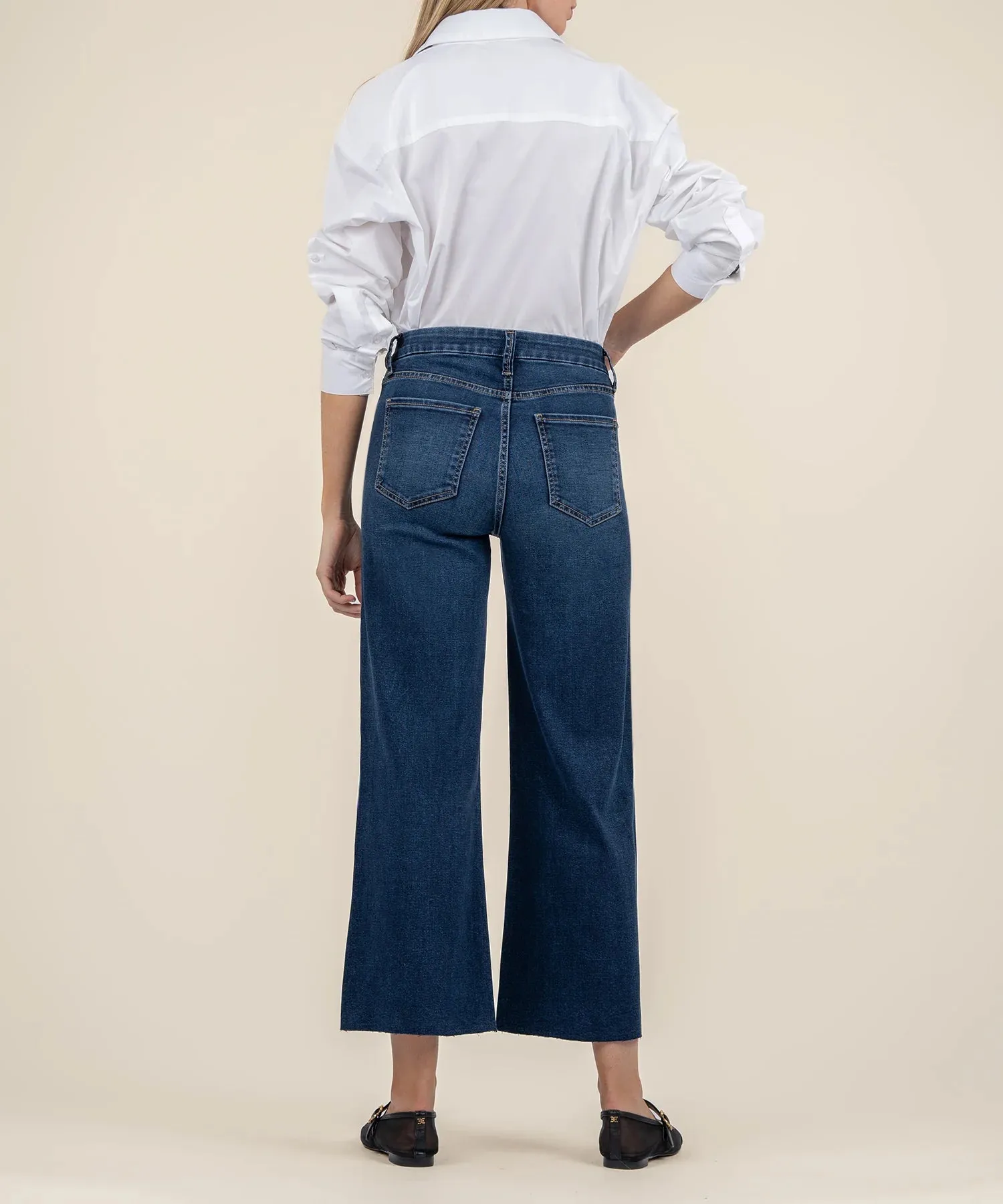 KUT- Meg High Rise Wide Leg Jean- Demure