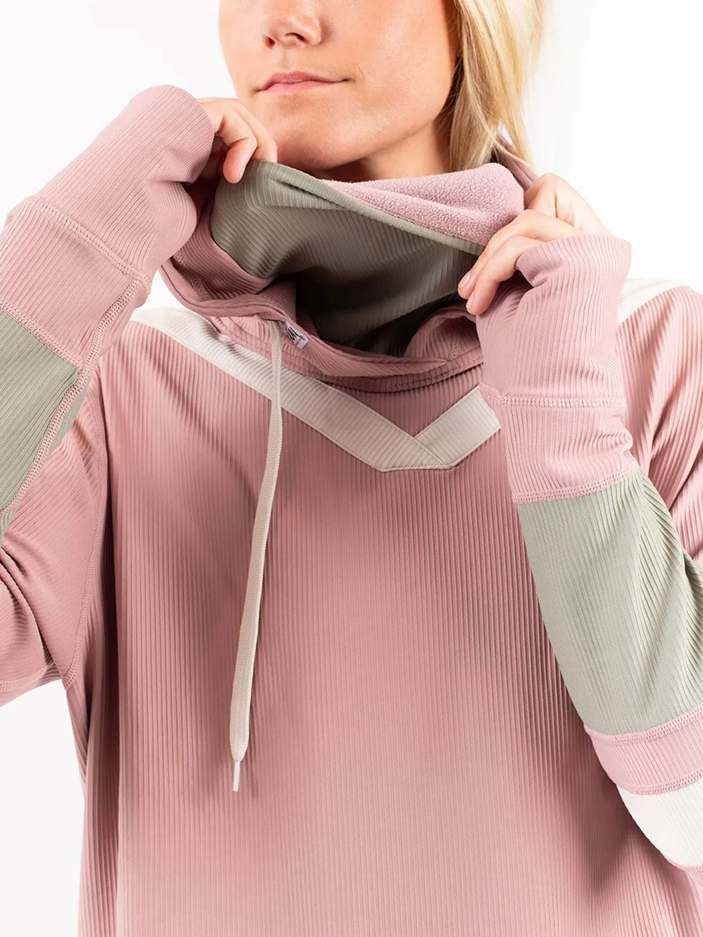 Loose Fit Rib Faded Blocks Base Layer