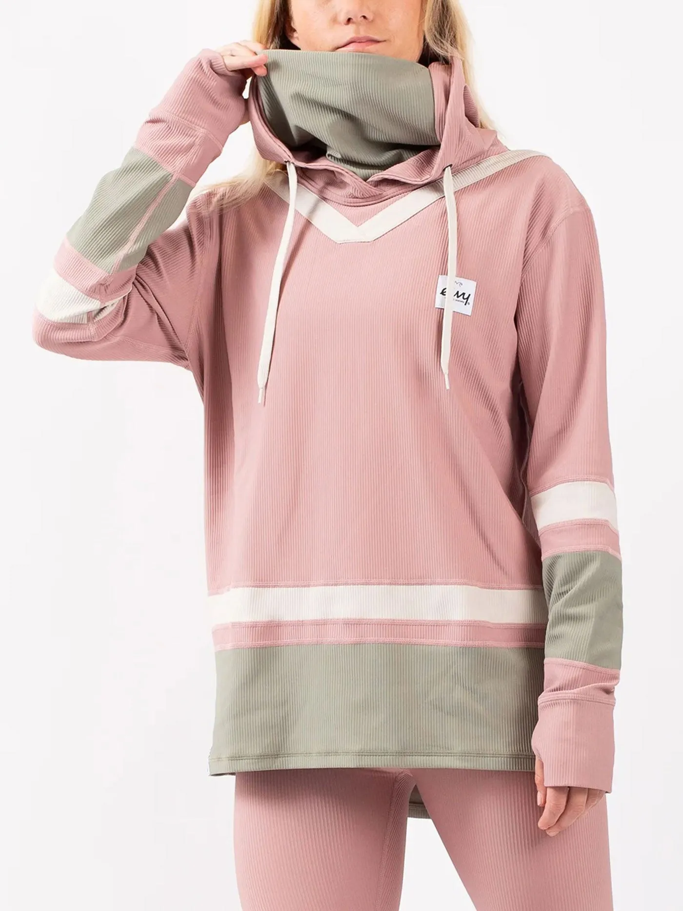 Loose Fit Rib Faded Blocks Base Layer