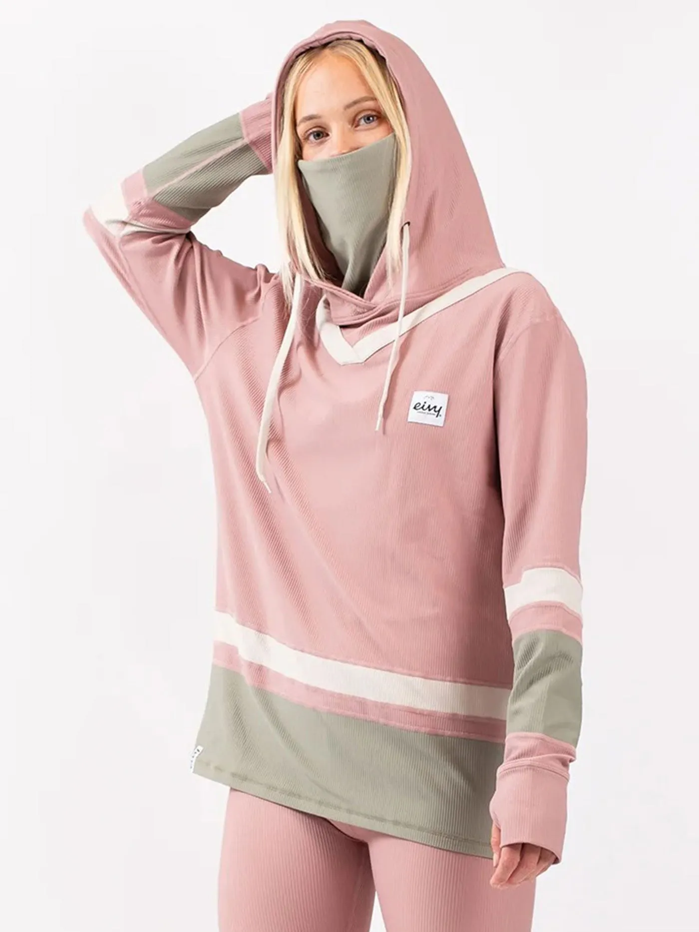 Loose Fit Rib Faded Blocks Base Layer