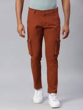 Men's Tapered Fit Cotton Cargo (Rust)