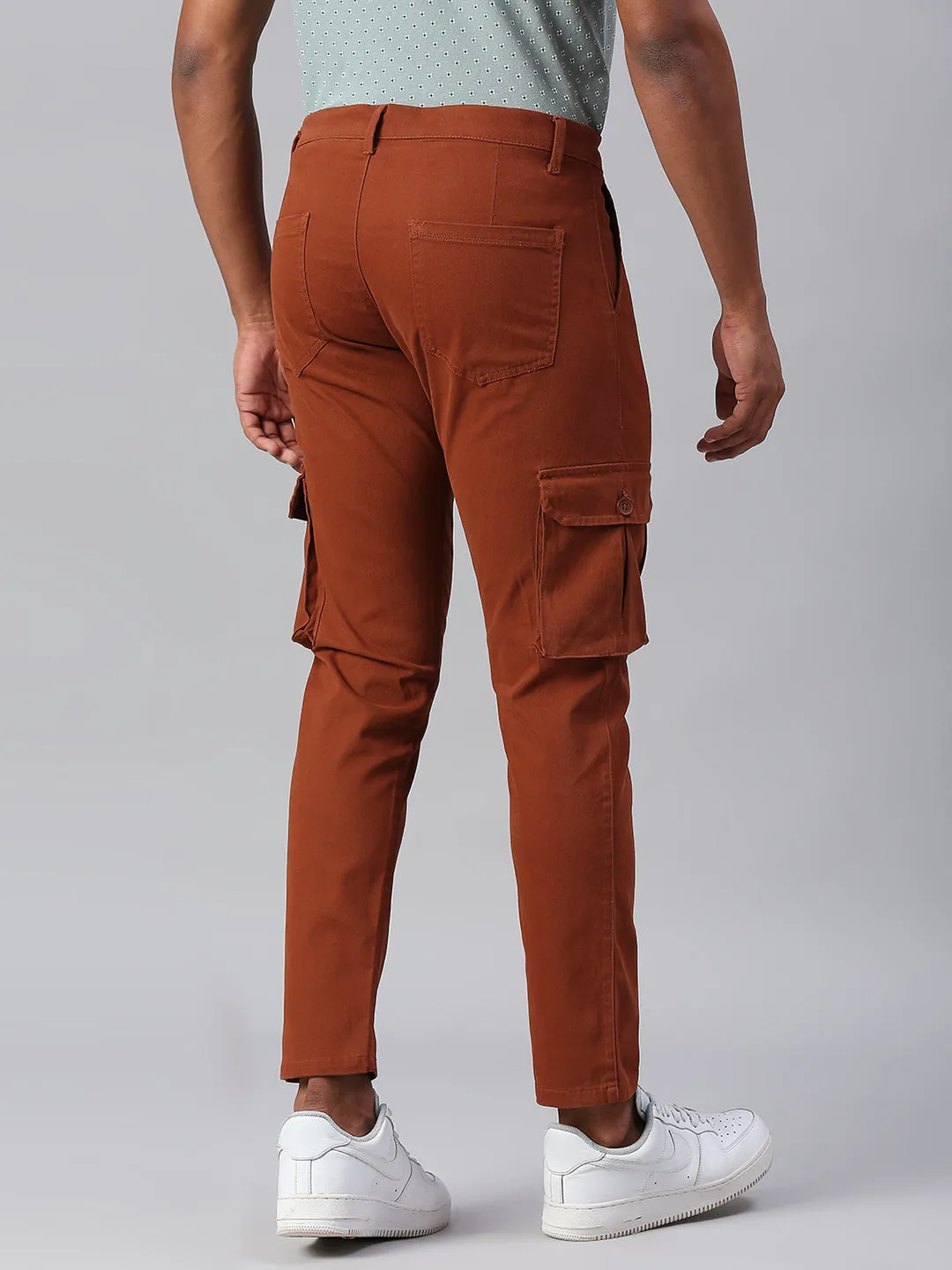 Men's Tapered Fit Cotton Cargo (Rust)