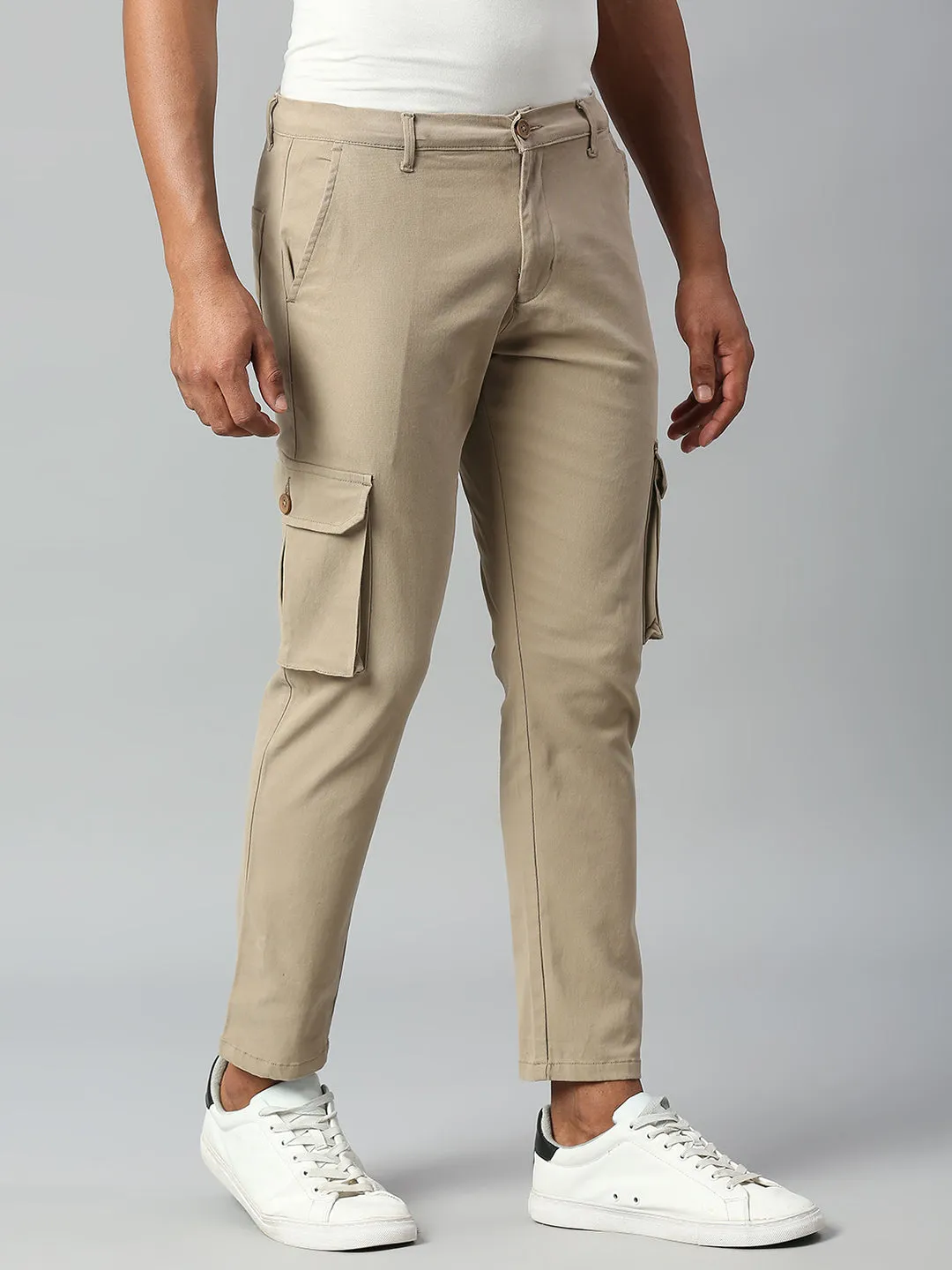 Men's Tapered Fit Cotton Cargo (Walnut)