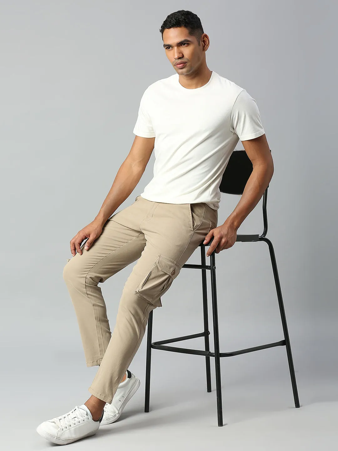 Men's Tapered Fit Cotton Cargo (Walnut)