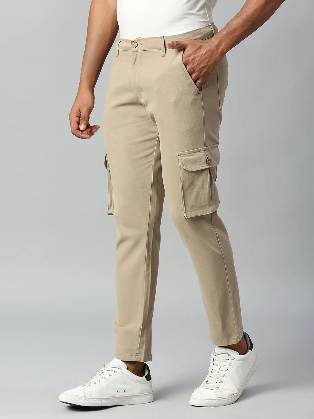 Men's Tapered Fit Cotton Cargo (Walnut)