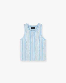 Mixed Knit Vest - Royal Blue