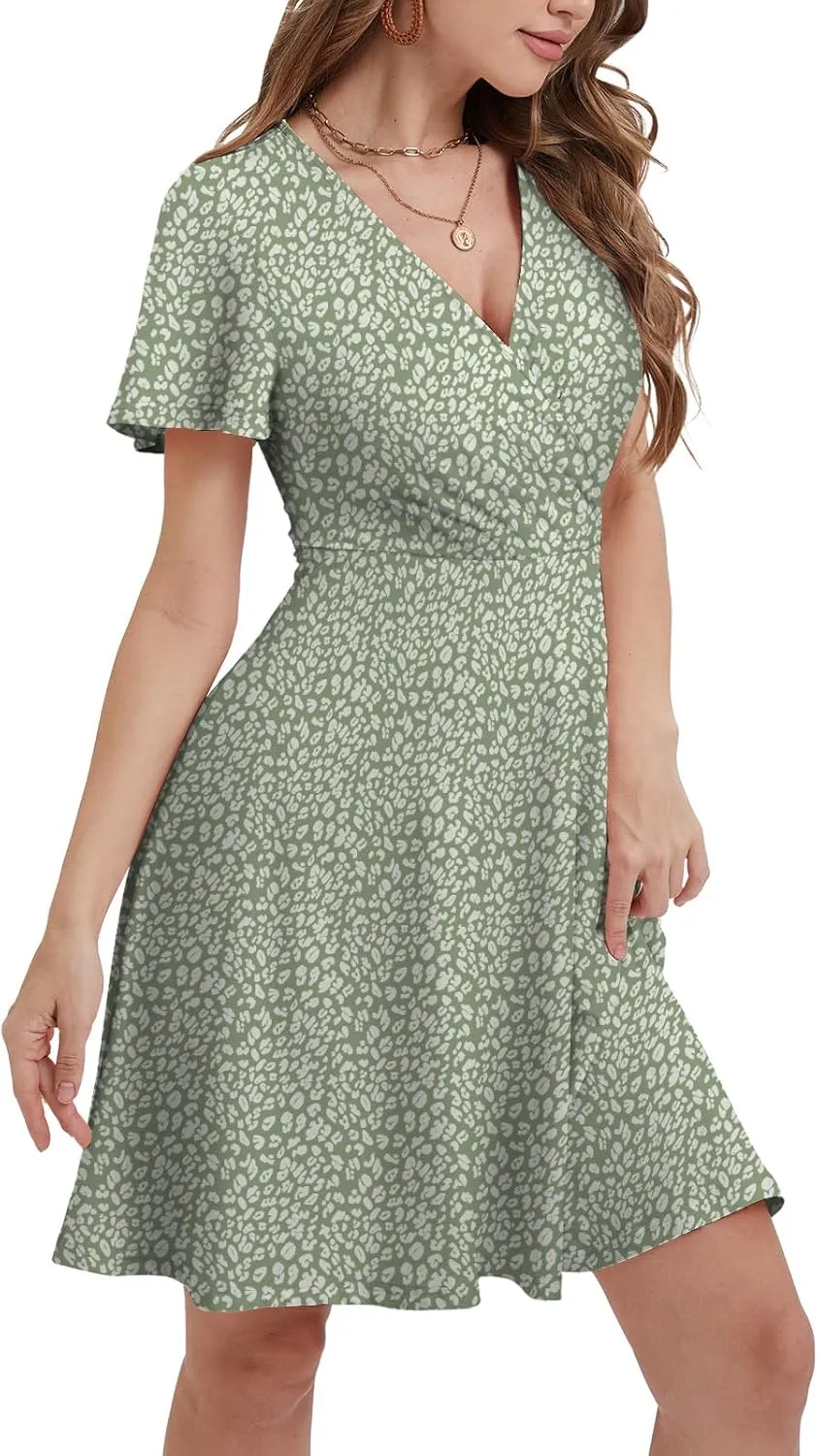 MixShe Summer Dresses for Women 2025 Floral Sundresses Elegant Classy Fashion Casual Outfit Plus Size