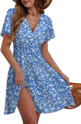 MixShe Summer Dresses for Women 2025 Floral Sundresses Elegant Classy Fashion Casual Outfit Plus Size