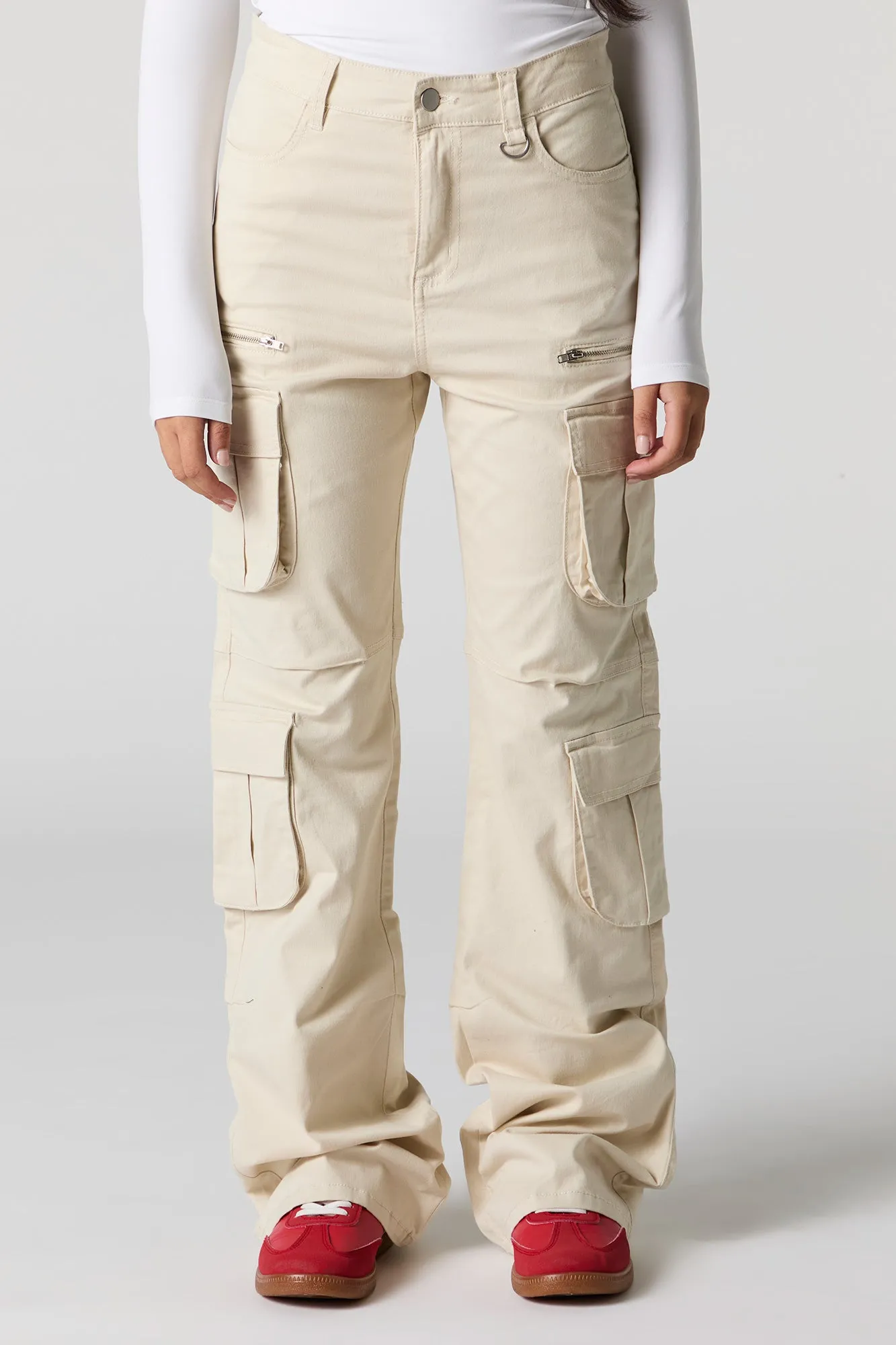 Multi Pocket Flare Cargo Pant