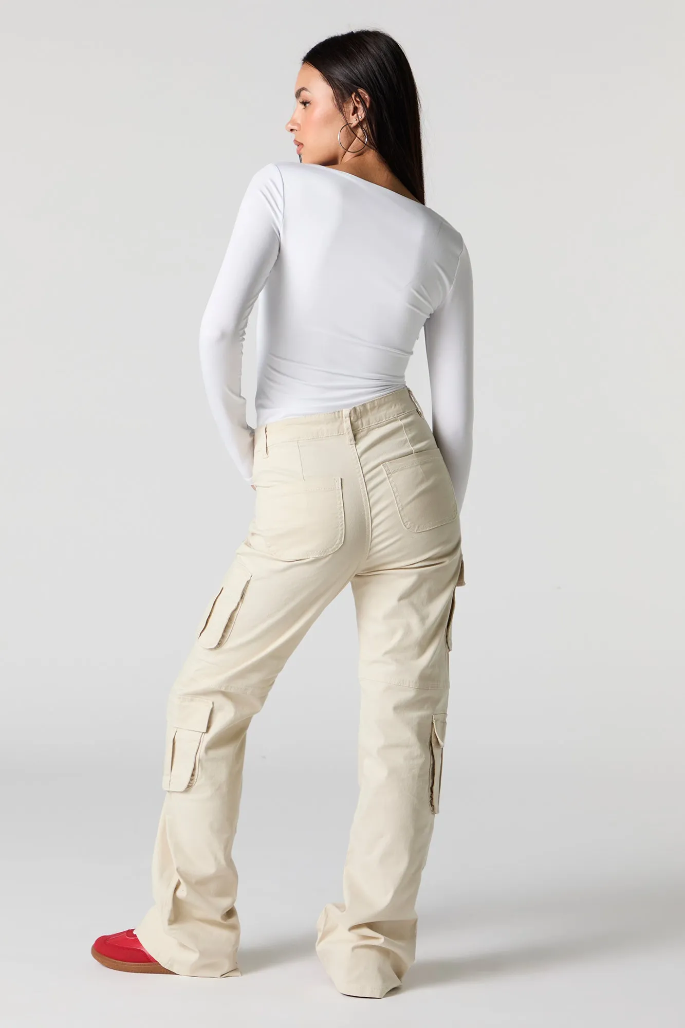 Multi Pocket Flare Cargo Pant