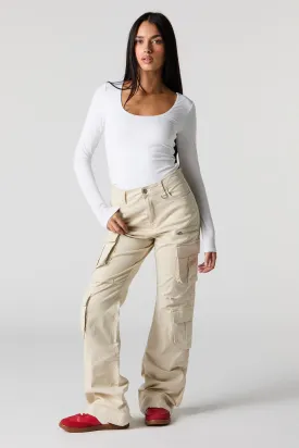 Multi Pocket Flare Cargo Pant