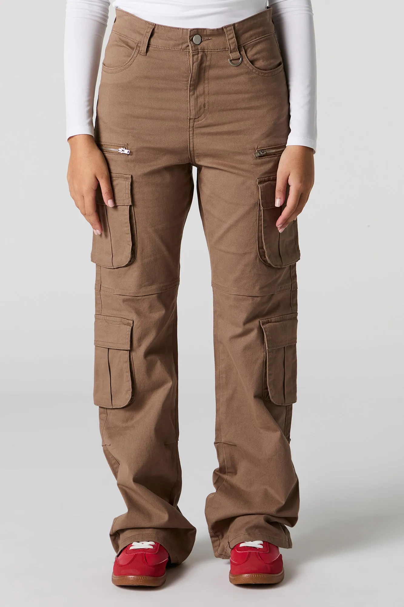 Multi Pocket Flare Cargo Pant
