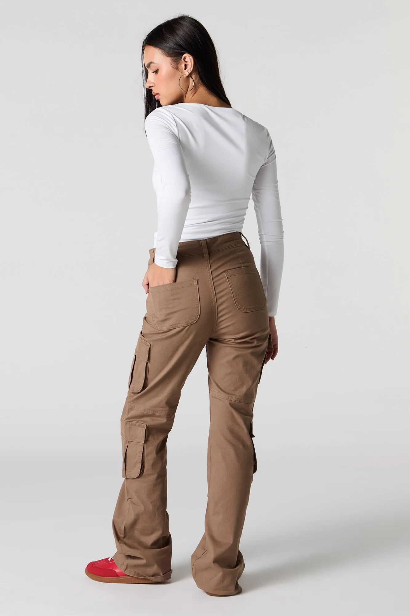 Multi Pocket Flare Cargo Pant