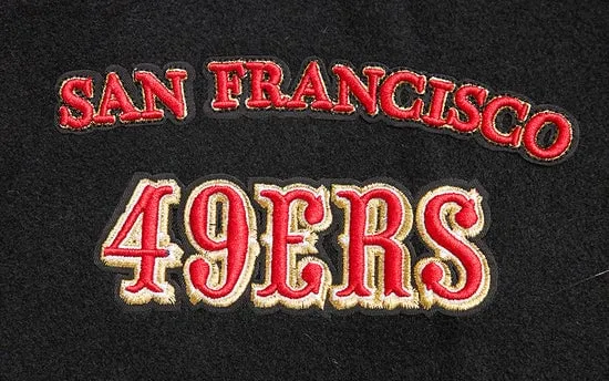 NFL SAN FRANCISCO 49ERS RETRO CLASSIC  RIBBED WOOL VARSITY JACKET | NFL LEATHER JACKET