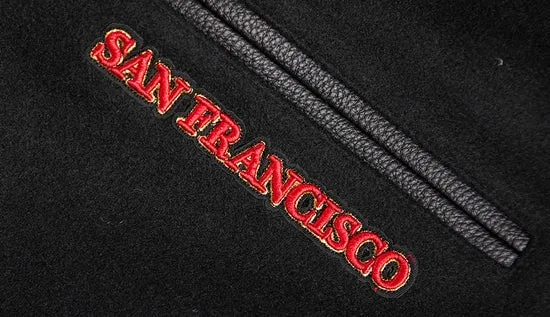 NFL SAN FRANCISCO 49ERS RETRO CLASSIC  RIBBED WOOL VARSITY JACKET | NFL LEATHER JACKET